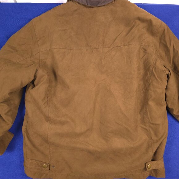 Roundtree & Yorke Outdoors Mens Brown Jacket sz L  leather & Polyester - Picture 9 of 9